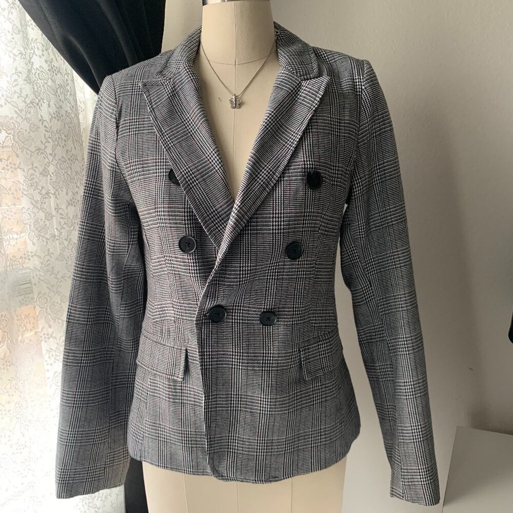 Plaid Fitted Blazer